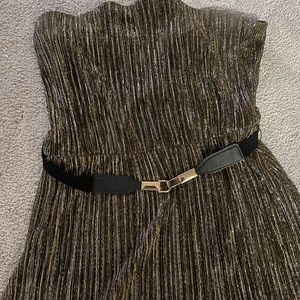 Women’s High/Low tube top dress with belt
